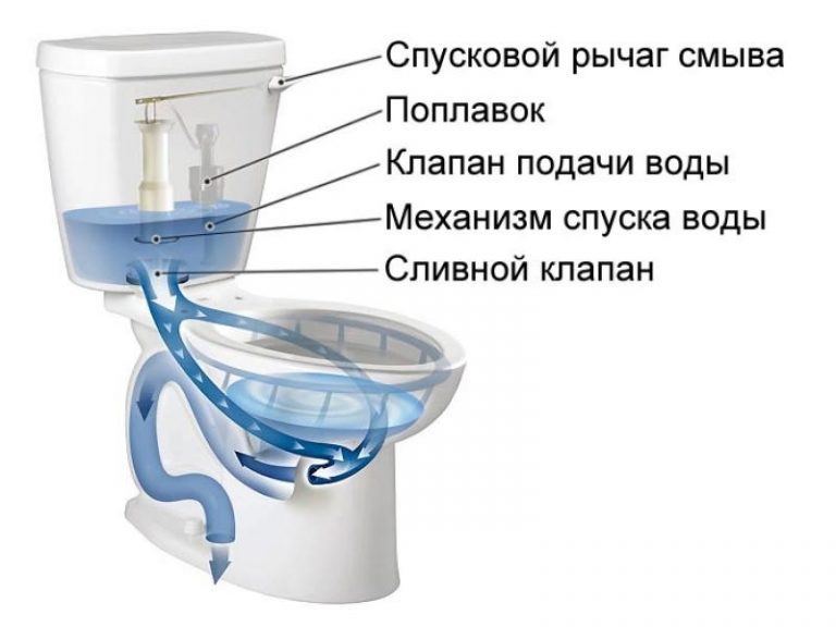 схема унітазу