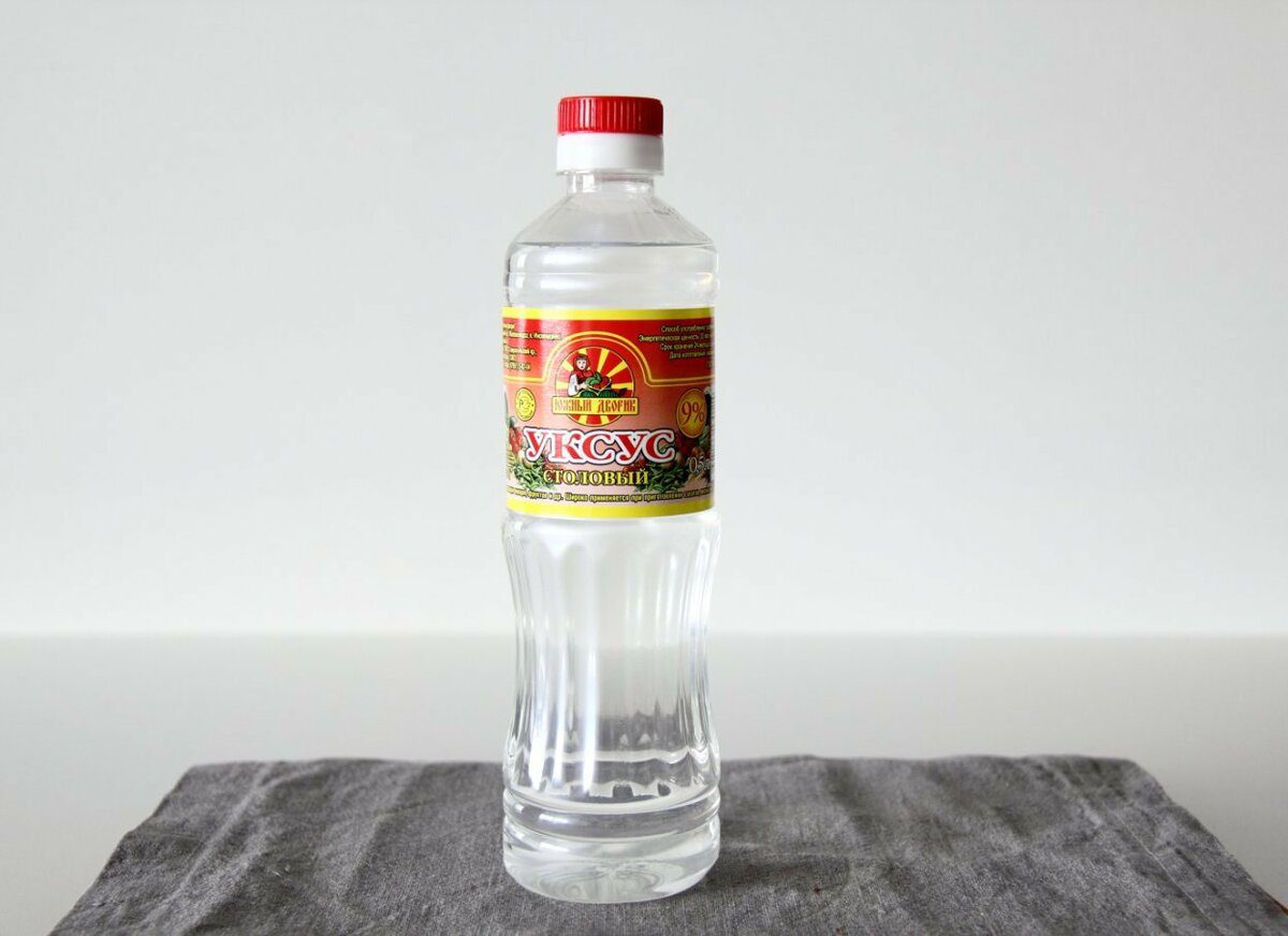 оцет від плями клею