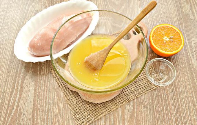 Апельсиновий маринад для курячої грудки