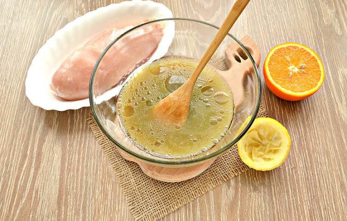 Апельсиновий маринад для курячої грудки