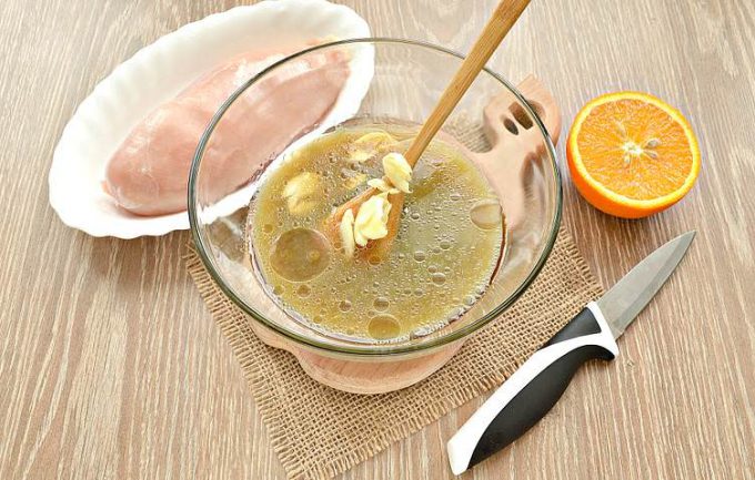 Апельсиновий маринад для курячої грудки