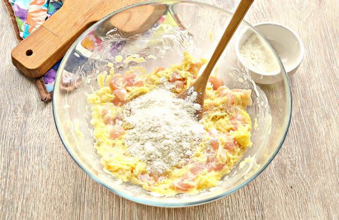 Драники з курячим філе