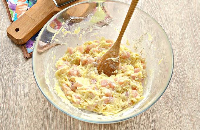 Драники з курячим філе