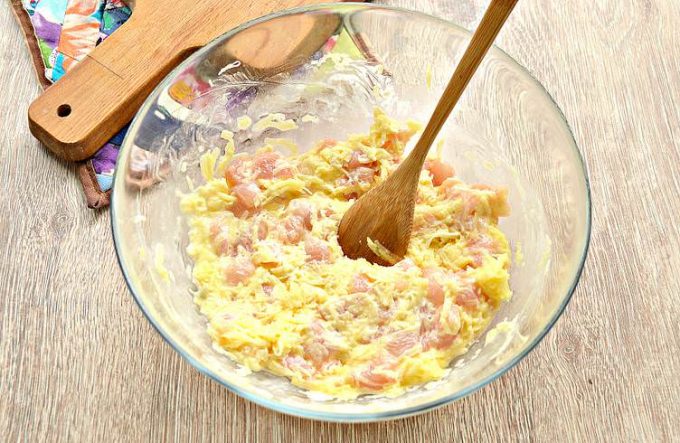 Драники з курячим філе