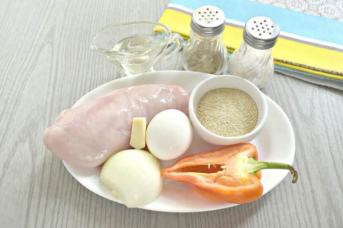 Котлети з курячого філе з болгарським перцем