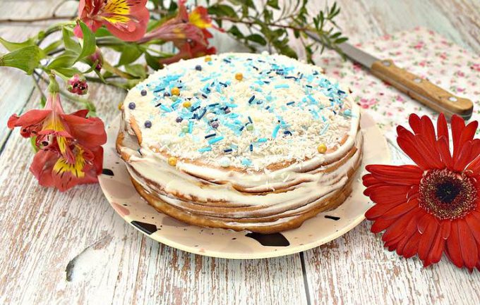 Млинець з сметанним кремом