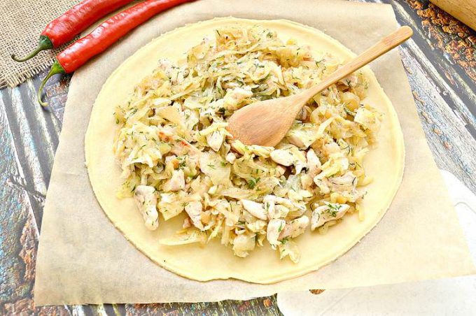 Начинка для пирога з капустою та куркою