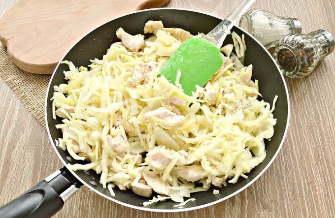 Начинка для пирога з капустою та куркою