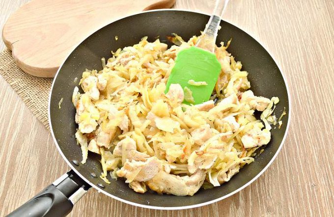 Начинка для пирога з капустою та куркою