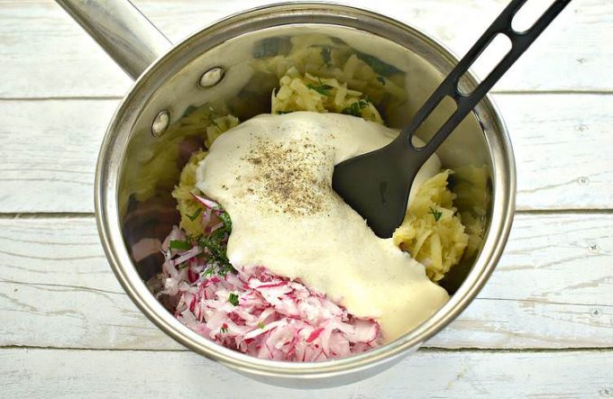 Окрошка на сметані