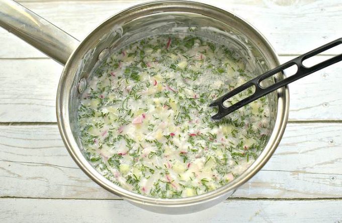 Окрошка на сметані