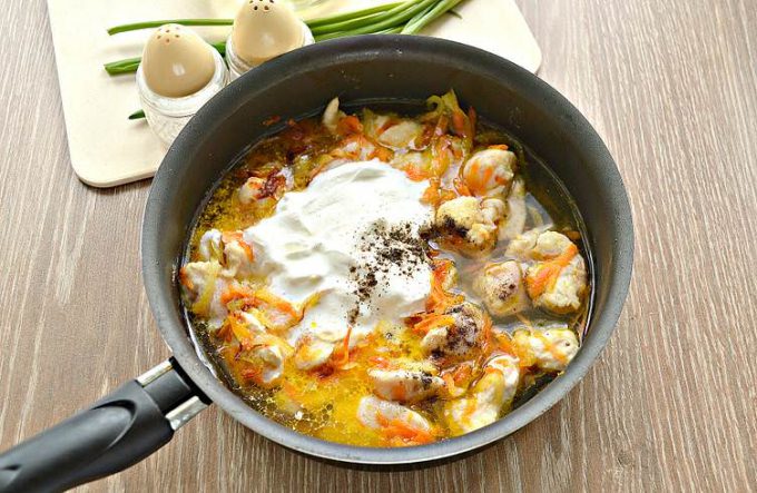Підливу з курячої грудки на сковороді