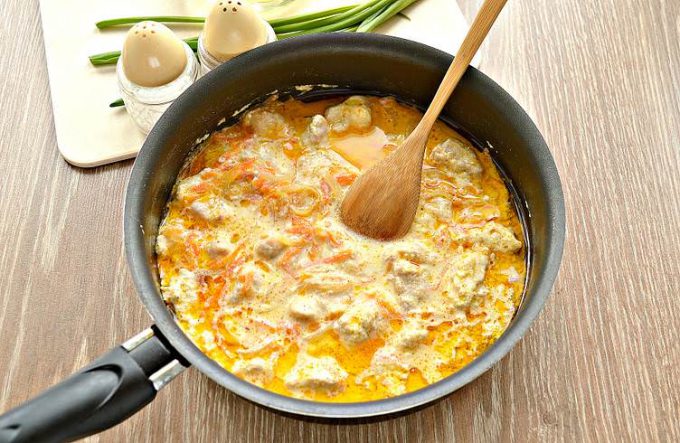 Підливу з курячої грудки на сковороді