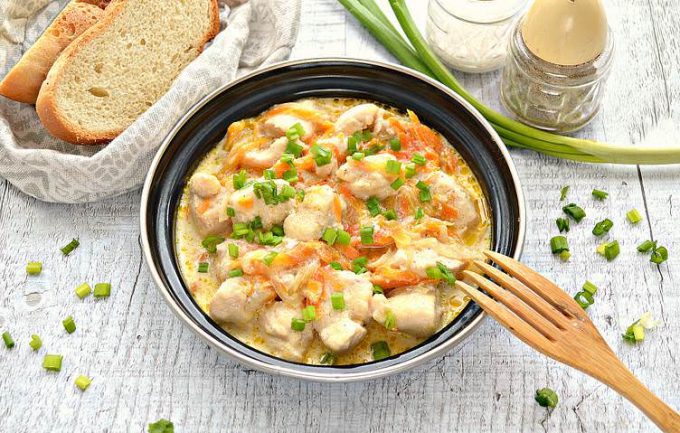 Підливу з курячої грудки на сковороді