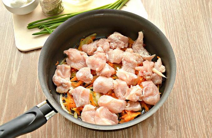 Підливу з курячої грудки на сковороді