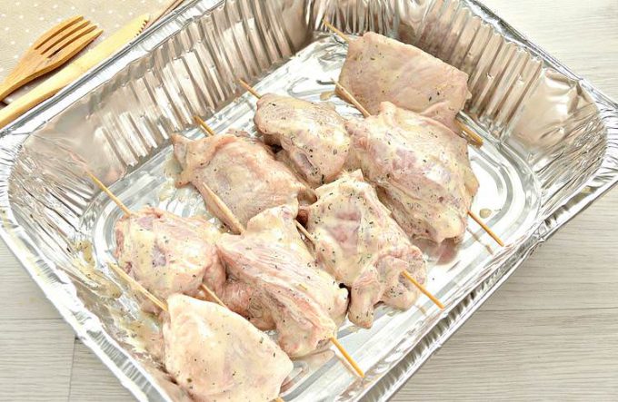 Шашлик з курячих стегон