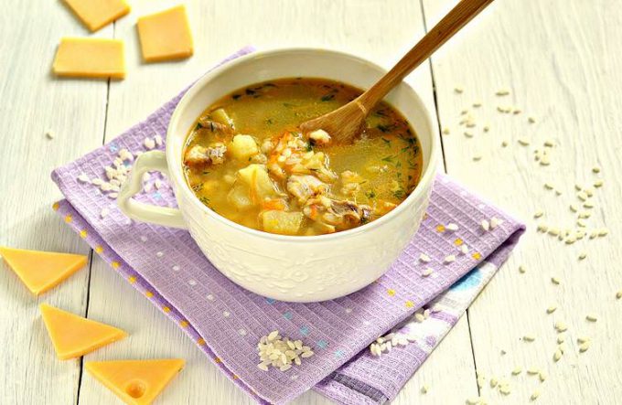 Сирний суп з рисом