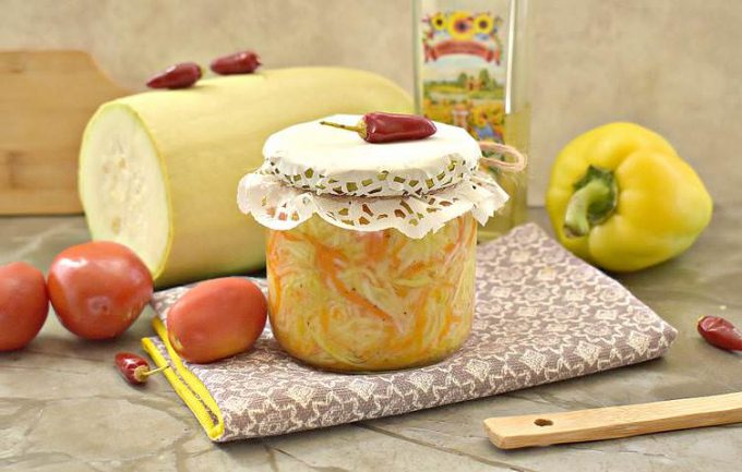 Кабачки по-корейськи з морквою на зиму