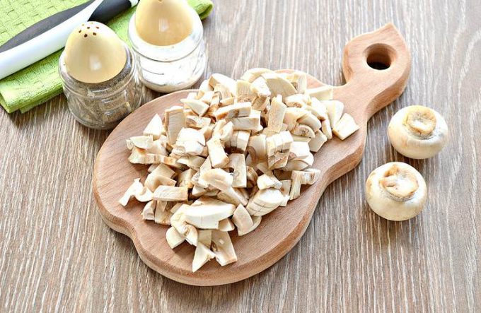 Млинці з грибами та мясом
