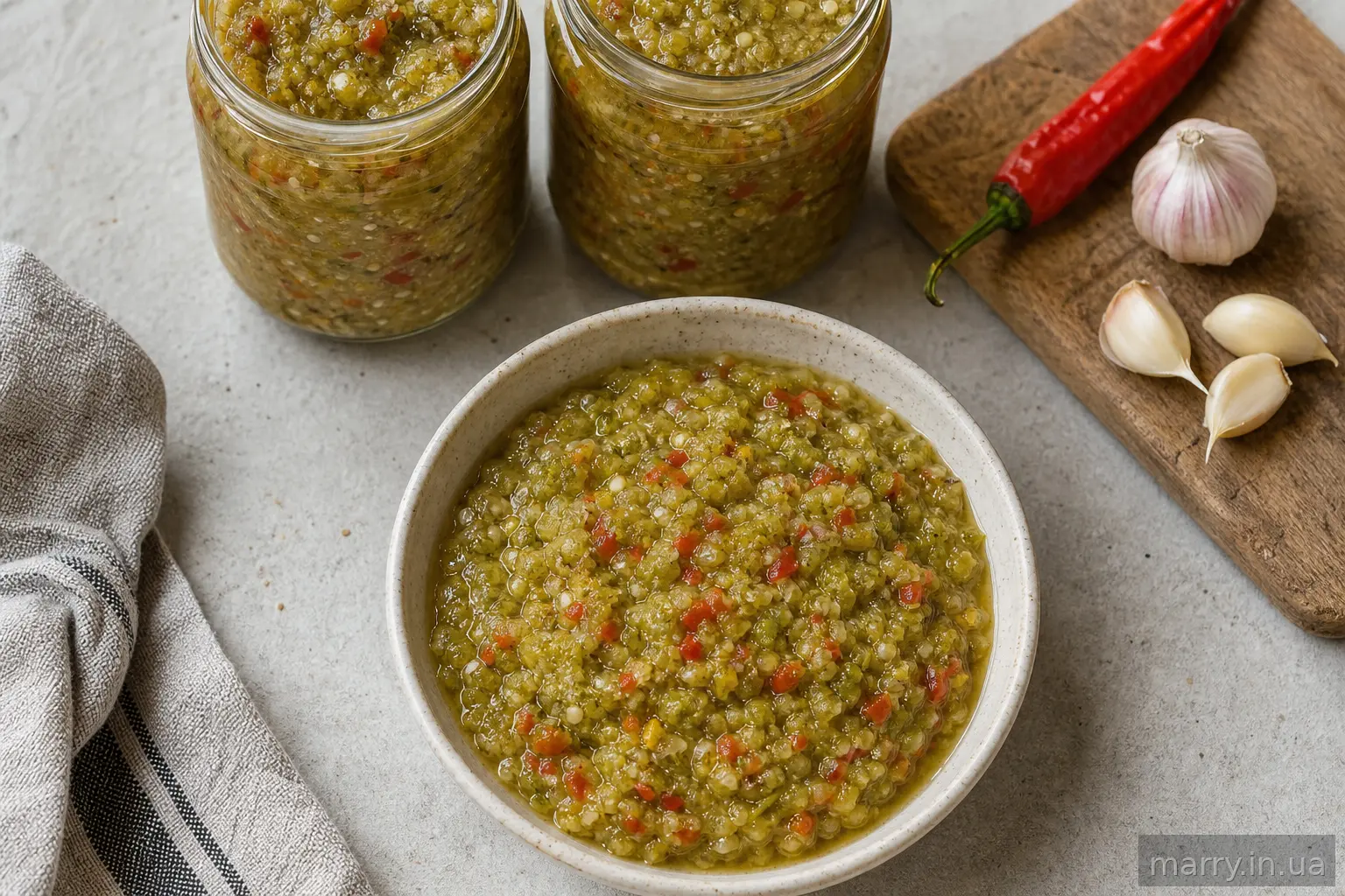 Аджика із зелених помідорів на зиму
